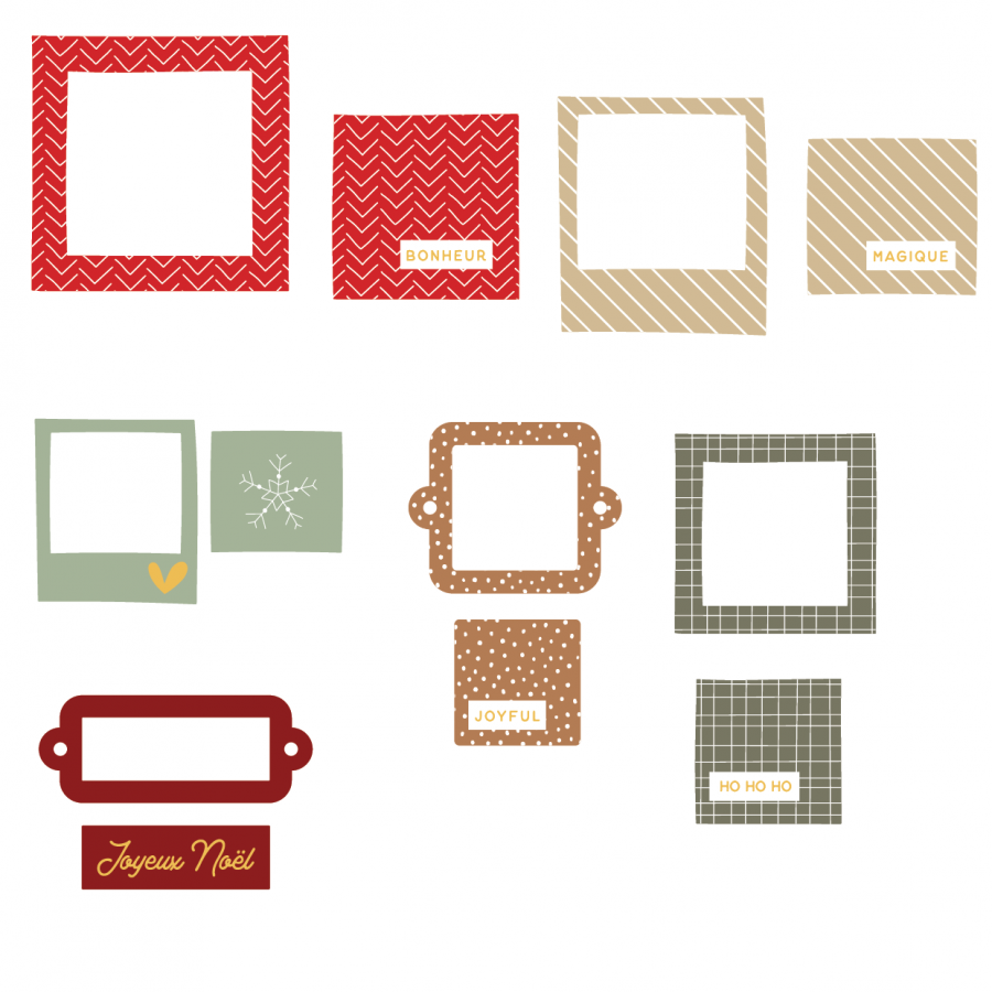 Merry little Christmas Chipboard-kuviot