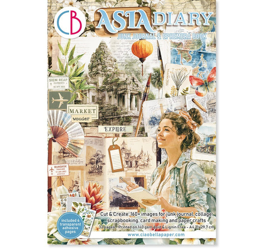 Junk journal -vihko Asia Diary