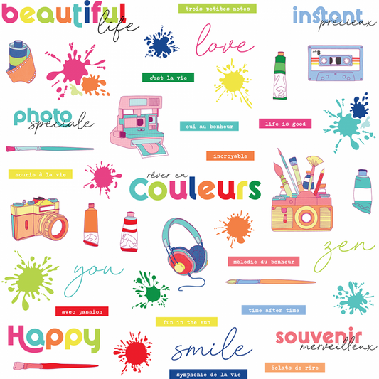 Colorful life, die cuts 1