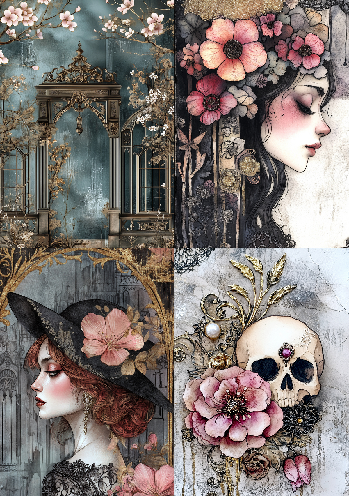 Victorian Goth Creative Paper Set