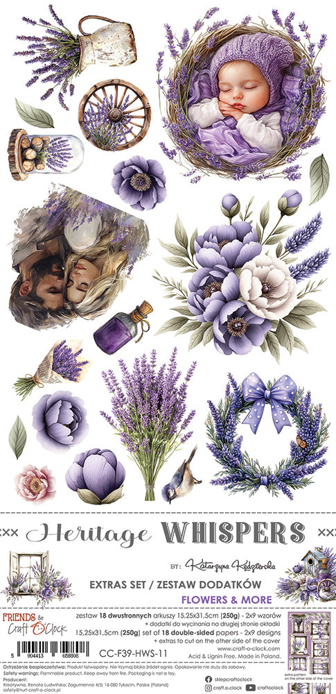 Extras to cut set, Flowers, Heritage Whispers