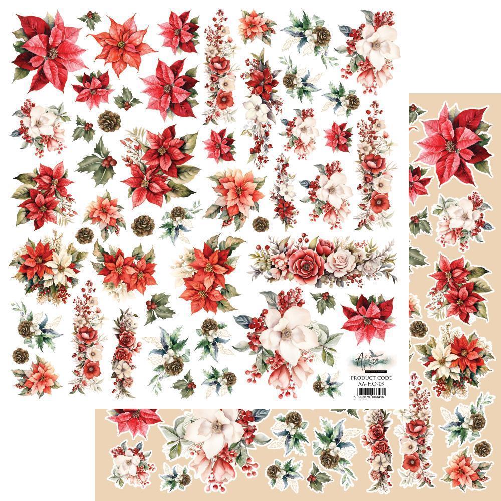 Ho ho ho flowers, leikattavat kuvat 30,5 x 30,5cm