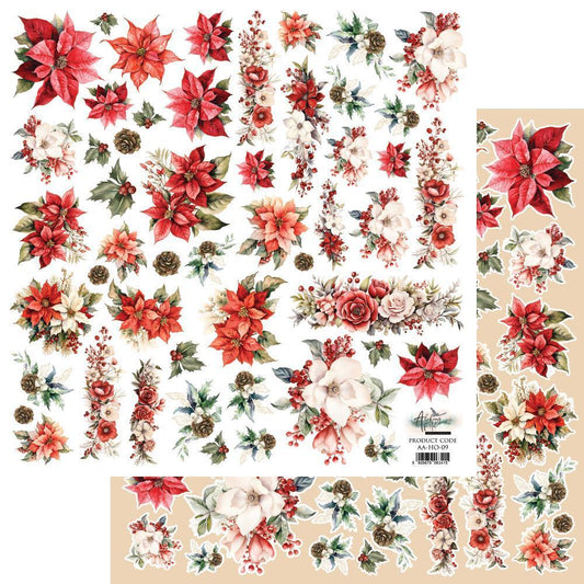 Ho ho ho flowers, leikattavat kuvat 30,5 x 30,5cm