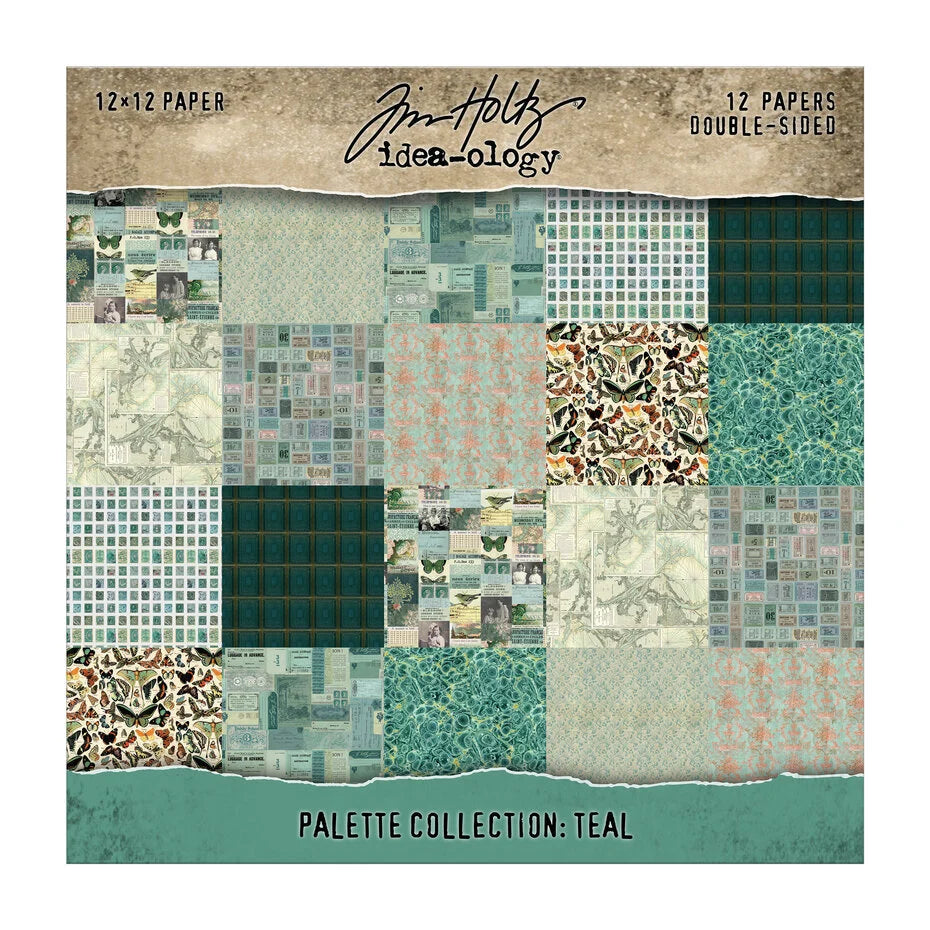 Tim Holtz paperikko Teal 12"