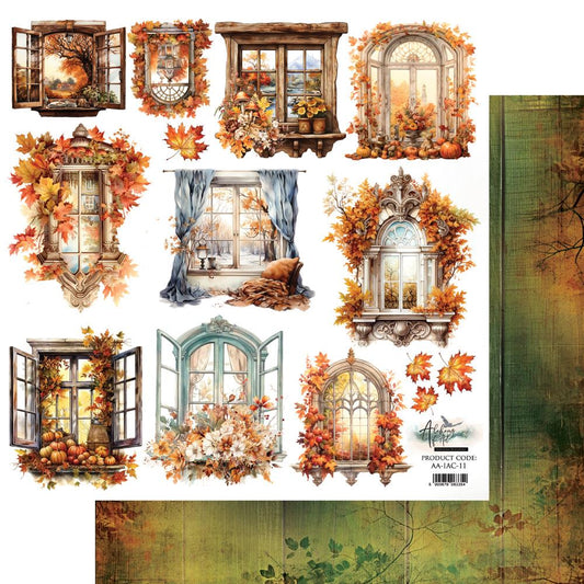 In Autumn Colors windows, leikattavat kuvat 30,5 x 30,5cm