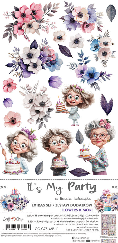 Extras to cut set, Flowers, It's my Party