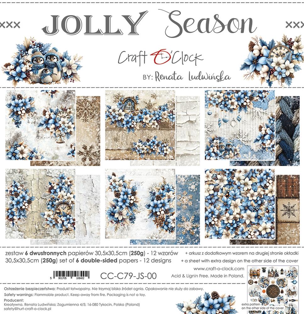 Jolly Season 12" skräppipaperipakkaus