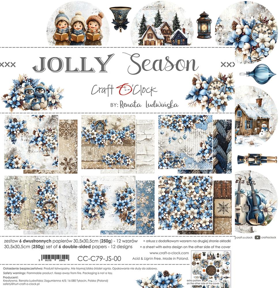 Jolly Season 12" skräppipaperipakkaus