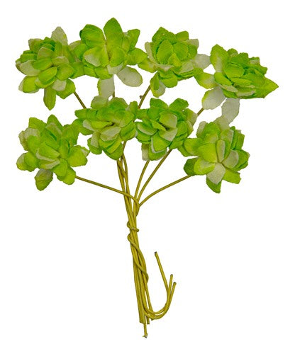 Krysanteemi, 2cm, mulperipaperista, vihreään sävyt