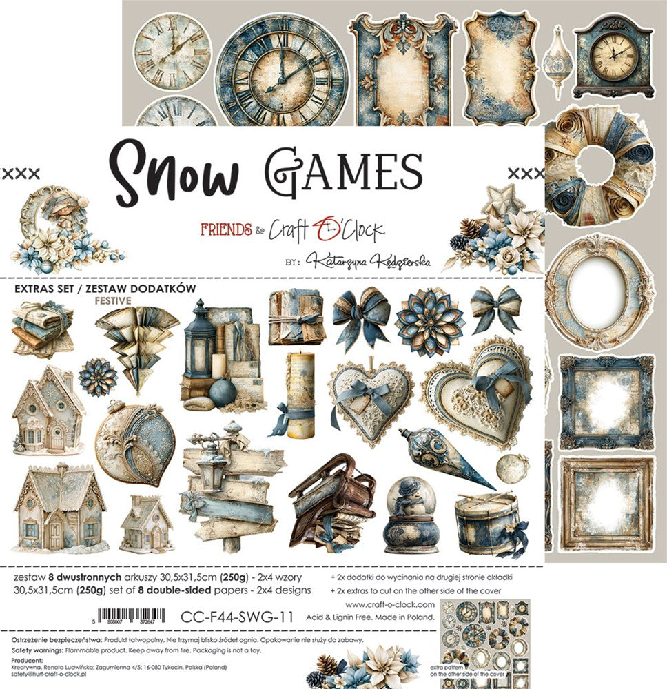 Extras to cut, Festive, Snow Games