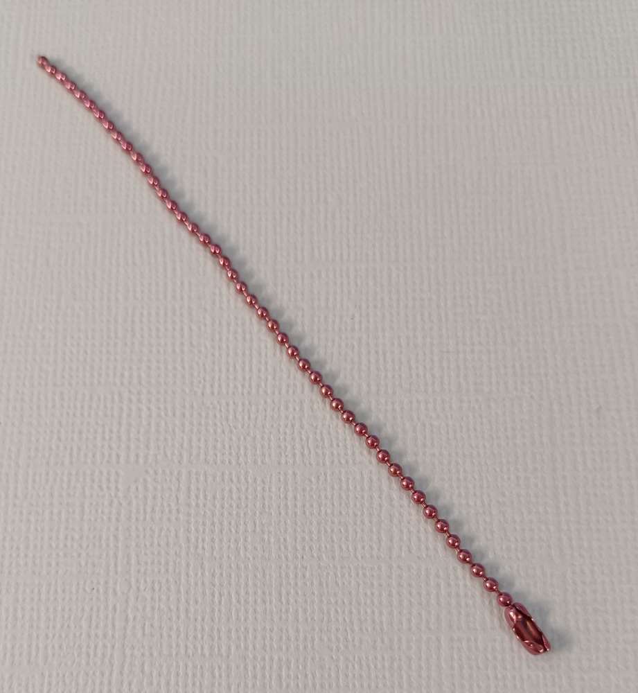 Metalliketju 10cm lukolla pinkki