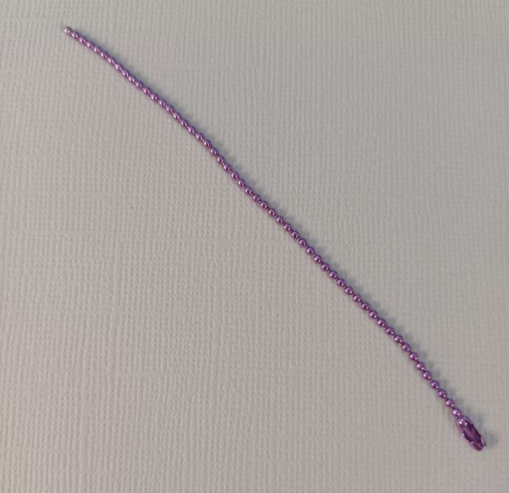 Metalliketju 10cm lukolla violetti