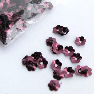 kuppi, kukka viininpunainen  7mm