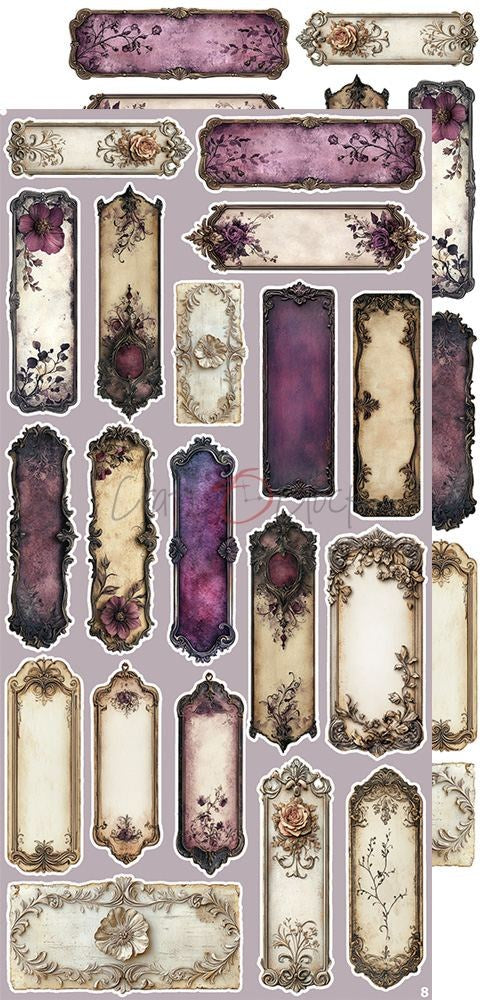 Extras to cut set, Mix, Plum and Caramel
