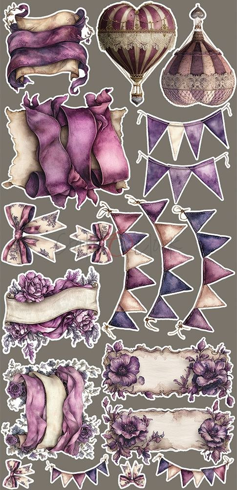 Extras to cut set, Mix, Plum and Caramel