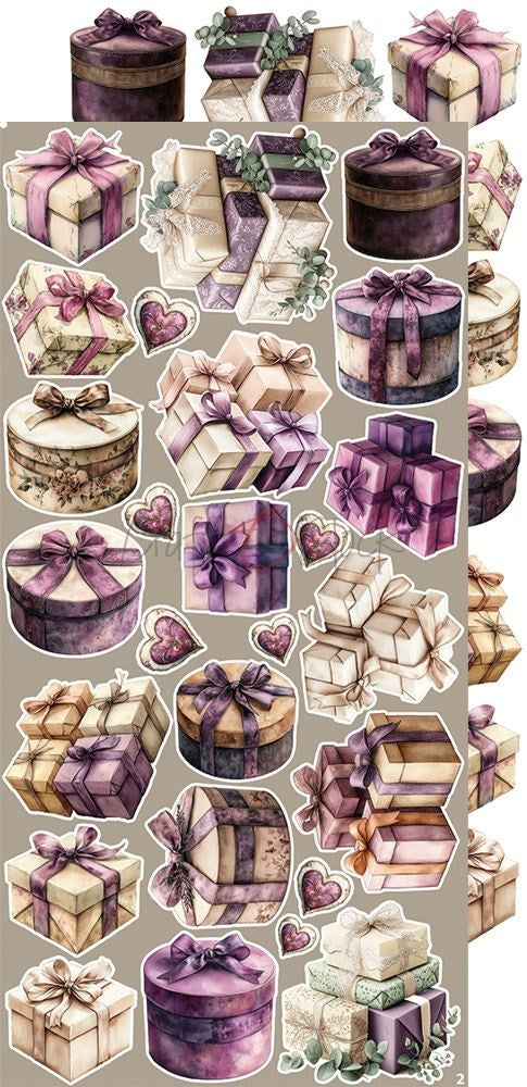 Extras to cut set, Plum, Plum and Caramel