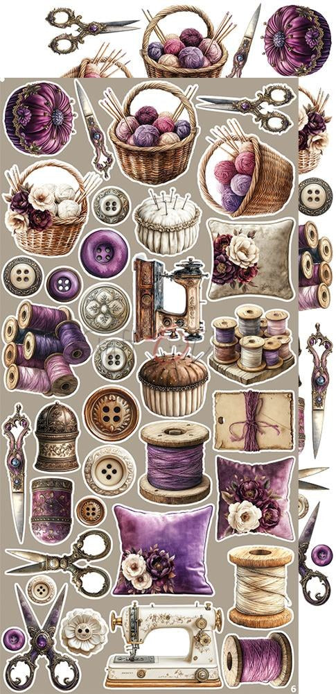 Extras to cut set, Plum, Plum and Caramel