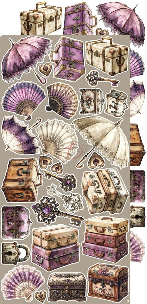 Extras to cut set, Plum, Plum and Caramel