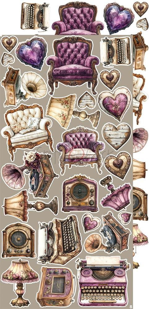 Extras to cut set, Plum, Plum and Caramel