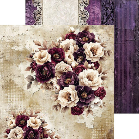 Plum and Caramel mix paper set 8"