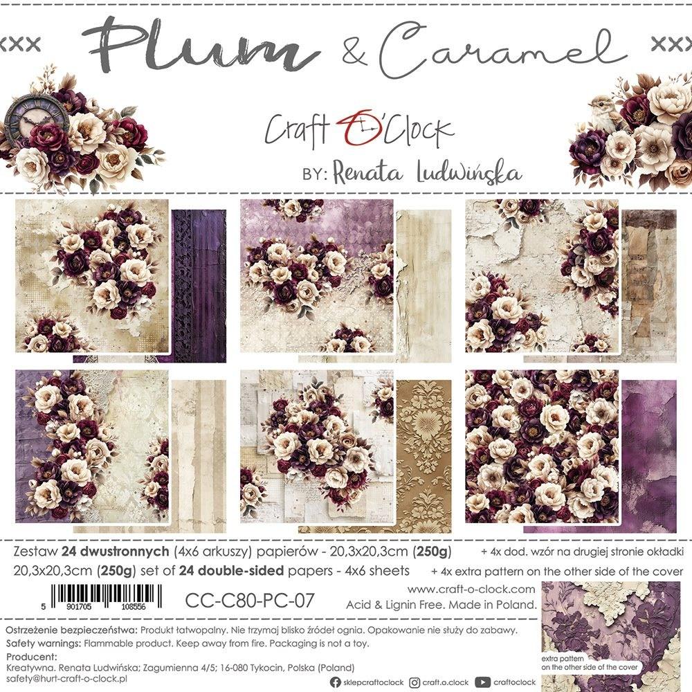 Plum and Caramel paper set 8"