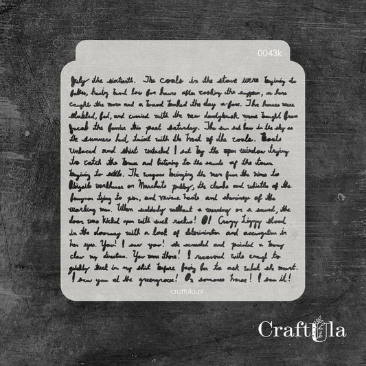 Sapluuna 15x16cm Writing