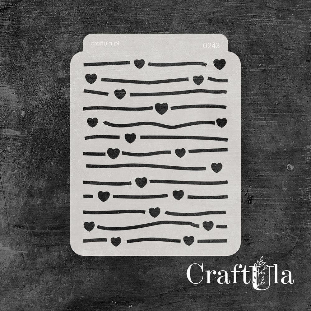 Sapluuna 15x20cm hearts