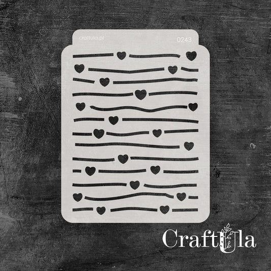Sapluuna 15x20cm hearts