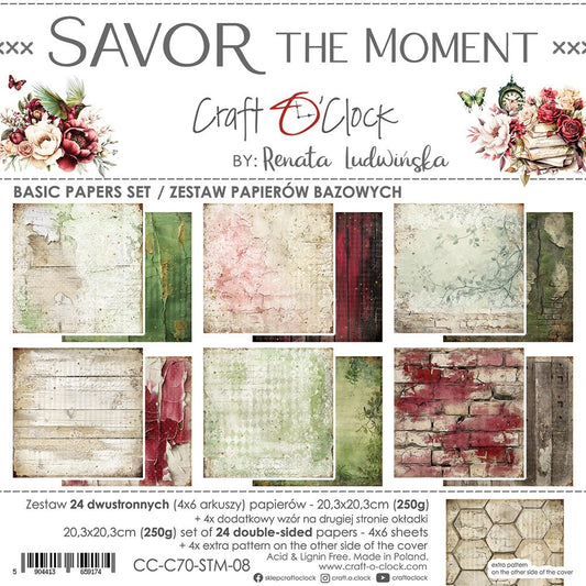 Savor the Moment basic paper set 8"