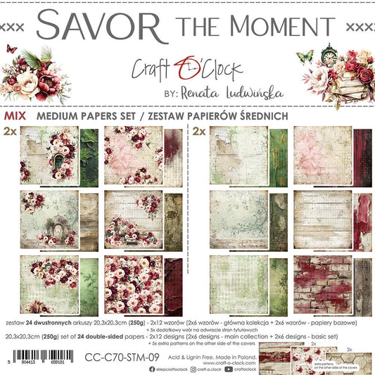 Savor the Moment mix paper set 8"