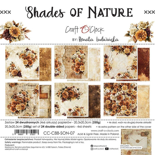 Shades of Nature 8" skräppipaperipakkaus