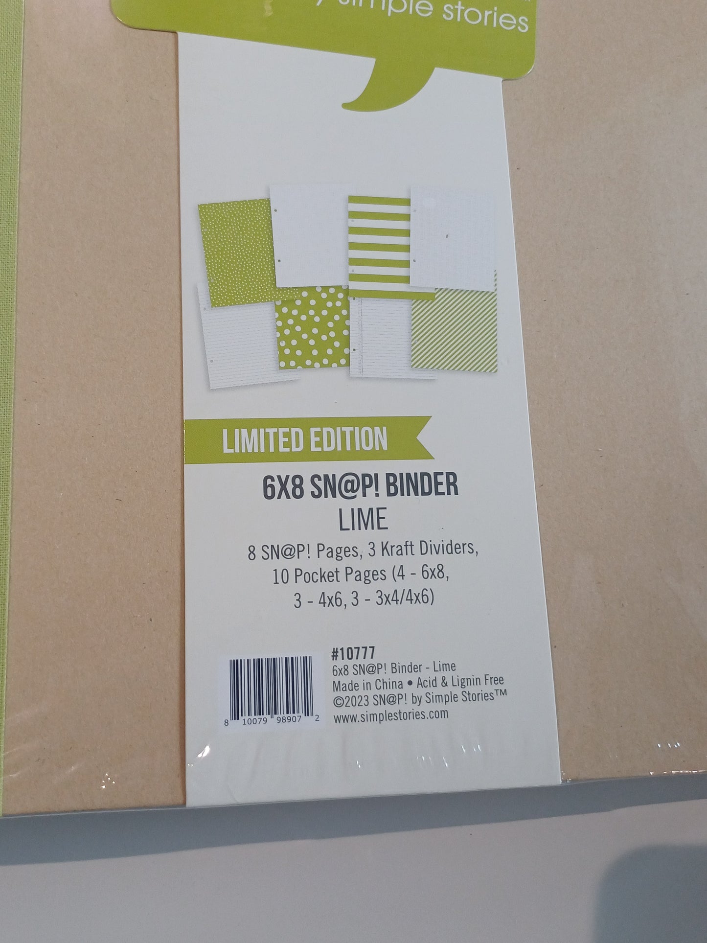 Albumi Sn@p Binder Lime 6x8"