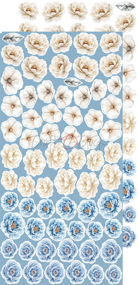 Extras to cut set, Flowers, Something Blue