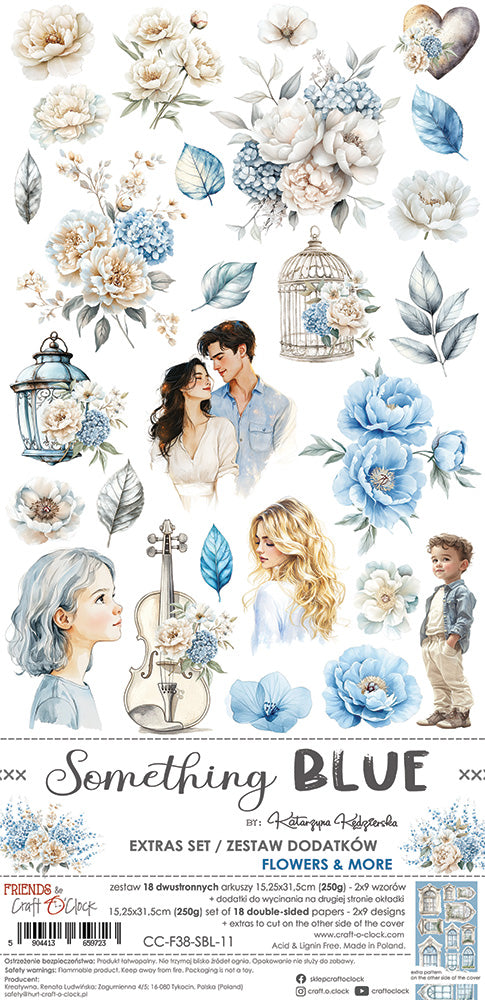 Extras to cut set, Flowers, Something Blue