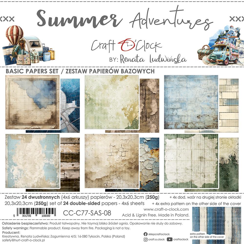 Summer Adventures, Basic paper set 8"
