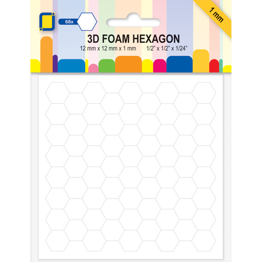Tarratyyny hexagon 12mm x 12mm x 1mm