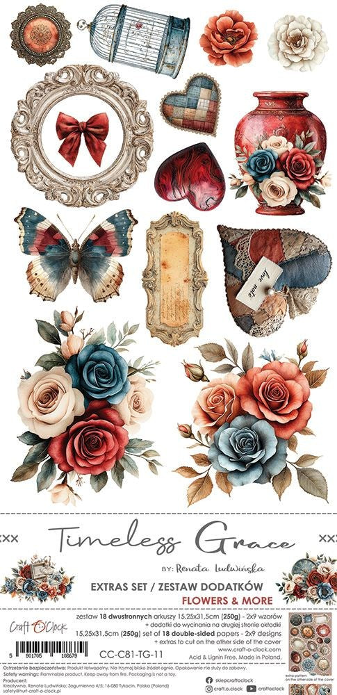 Extras to cut set, Flowers, Timeless Grace
